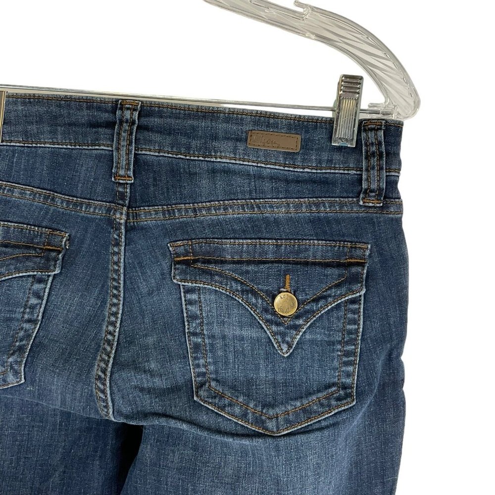 KUT from The Kloth Jeans Women's Size 4 Blue Maggie Skinny Boyfriend Crop Denim - Picture 4 of 11